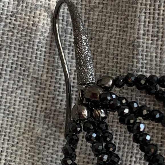 🔥❤️🔥❤️ Brunello Cucinelli Black Monili Loop Earrings 🔥❤️🔥❤️ - Picture 8 of 10